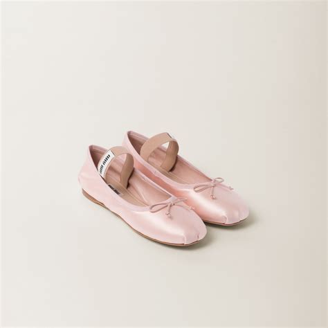 Orchid Pink Satin Ballerinas 